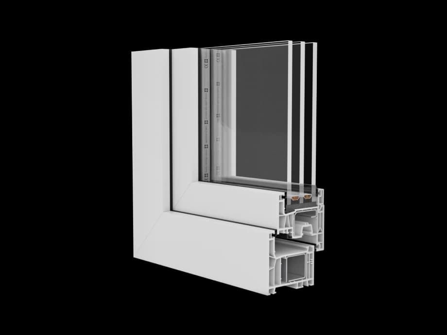 ALUPLAST Aluplast NEO 76 sarokmetszet